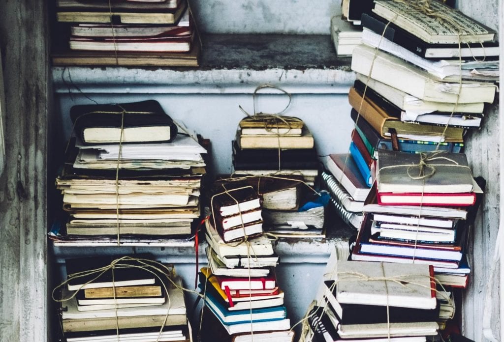 unorganized shelf